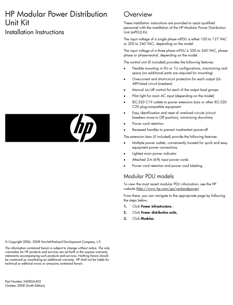 HP 252663-B24 - PDU Power Distribution Strip installation instructions HP 252663-B24 - PDU Power Distribution Strip installation instructions