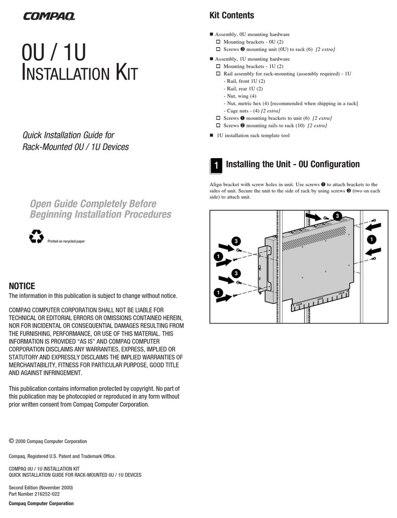 Compaq 207590-B21 - Power Distribution Unit Strip Quick install guide
