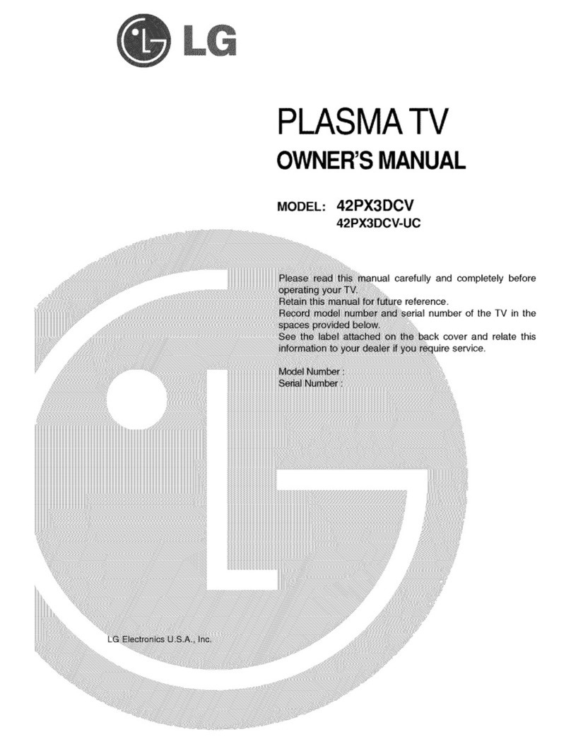 LG 42PX3DCV - Plasma Panel With TV Tuner User manual