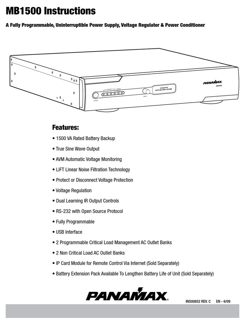 Panamax BATT1500-EXT instructions