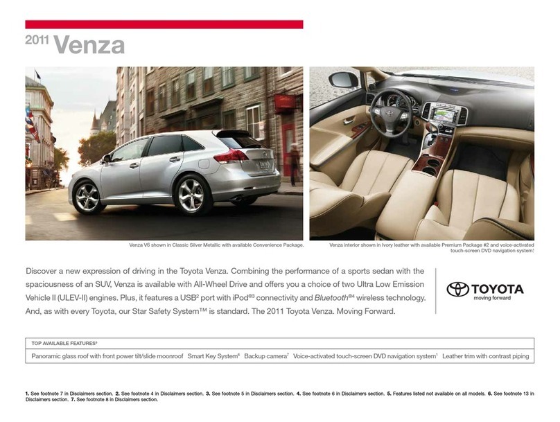 Toyota 2011 VENZA brochure