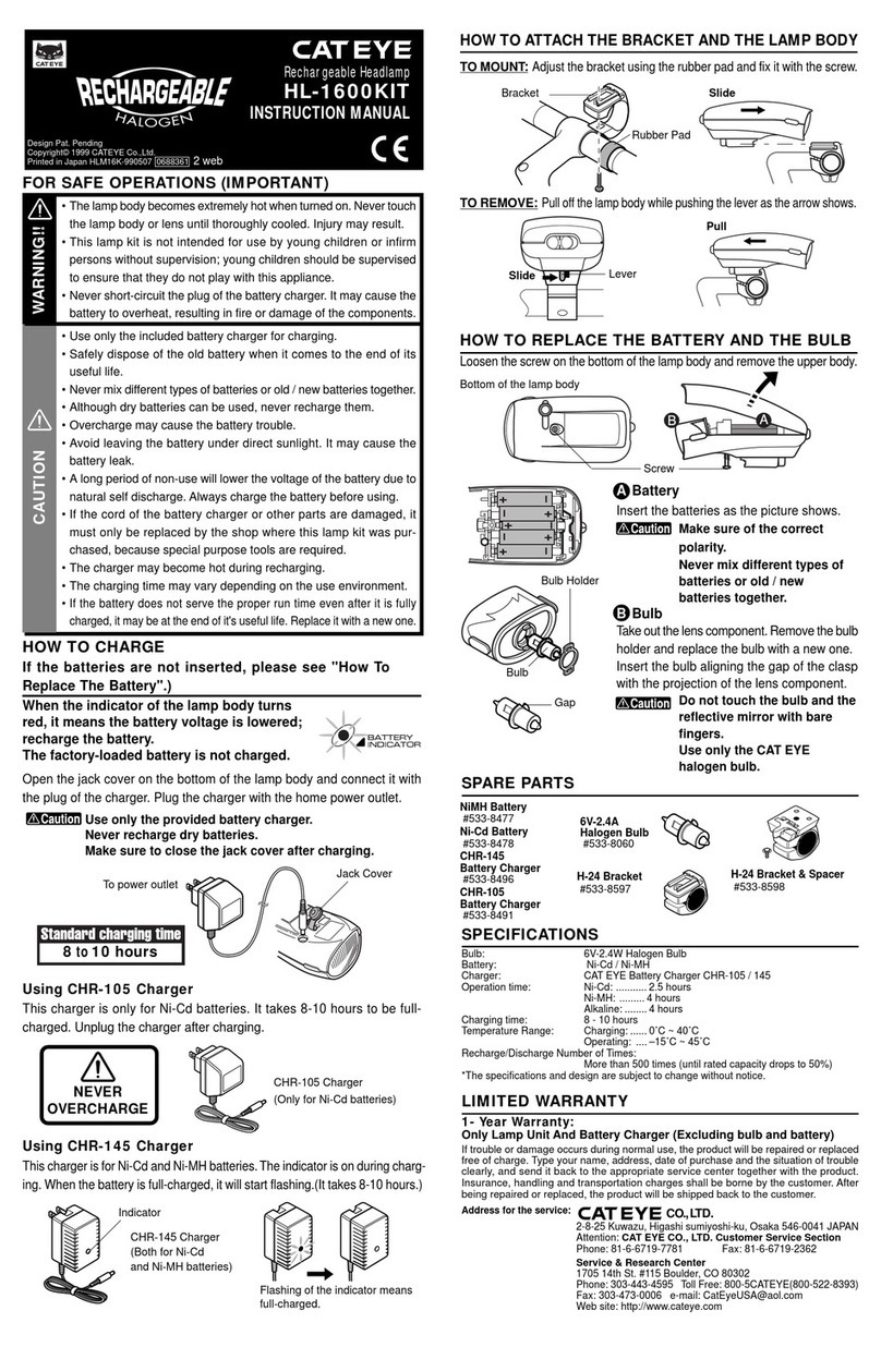 Cateye HL-1600 User manual