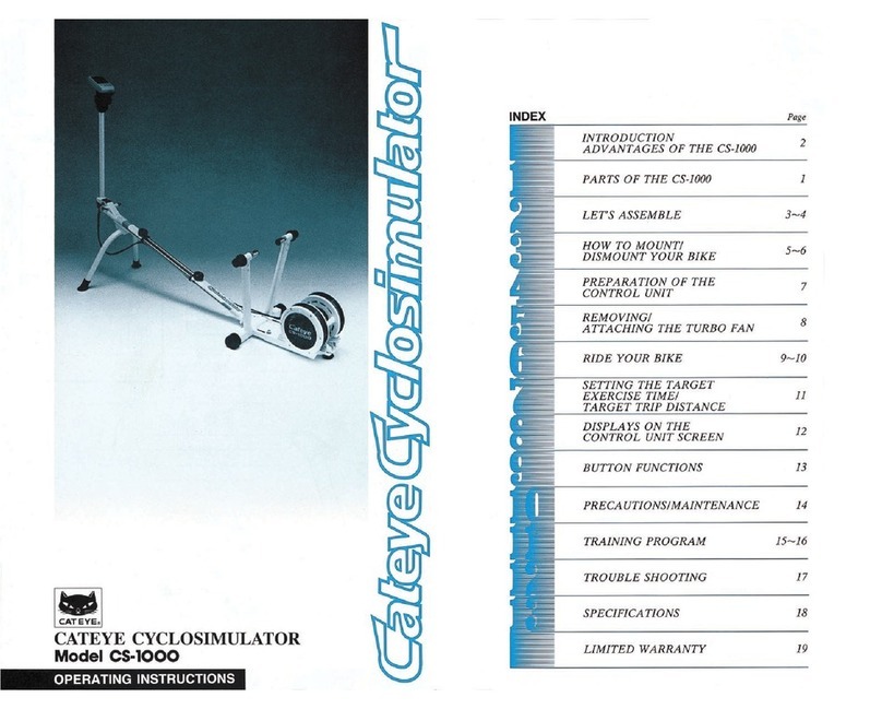 Cateye CS-1000 (CYCLO SIMULATOR) operating instructions