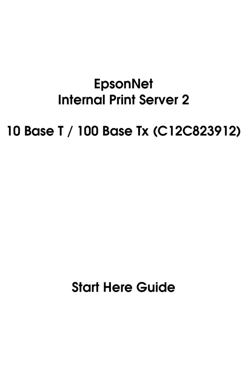 Epson C12C823912 - Net 2 Print Server Instruction Manual