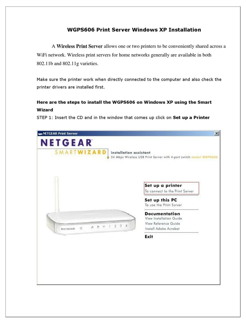 NETGEAR WGPS606NA Setup guide