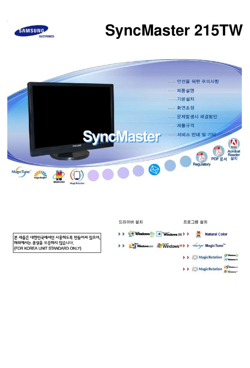 Samsung 215TW - SyncMaster - 21" LCD Monitor User manual