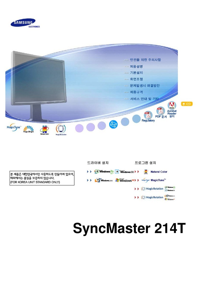 Samsung 214T - SyncMaster - 21.3" LCD Monitor User manual