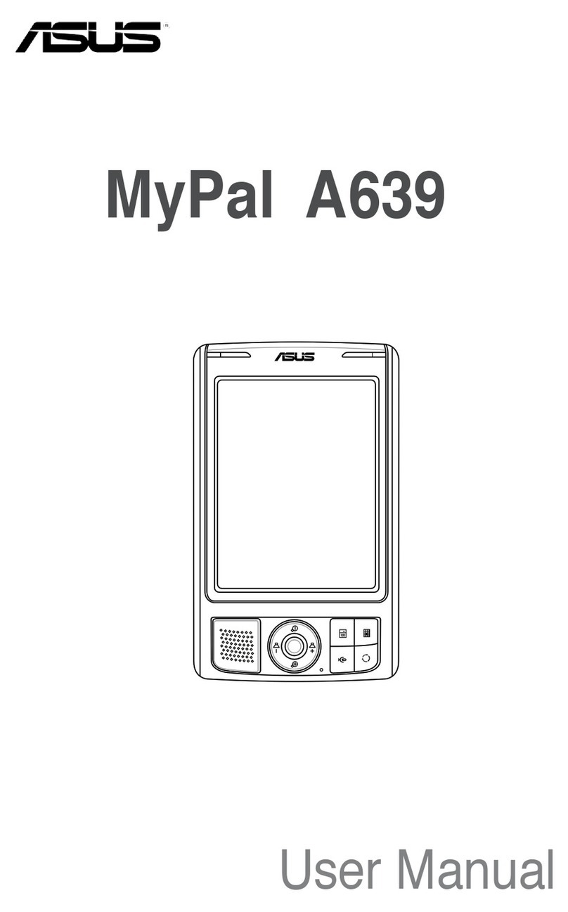 Asus MyPal A639 User manual Asus MyPal A639 User manual
