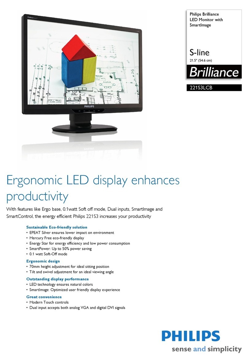 Philips Brilliance 221S3LCB User manual Philips Brilliance 221S3LCB User manual