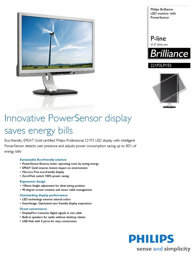 Philips Brilliance 221P3LPYES User manual