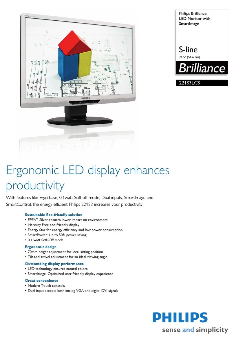 Philips Brilliance 221S3LCS User manual