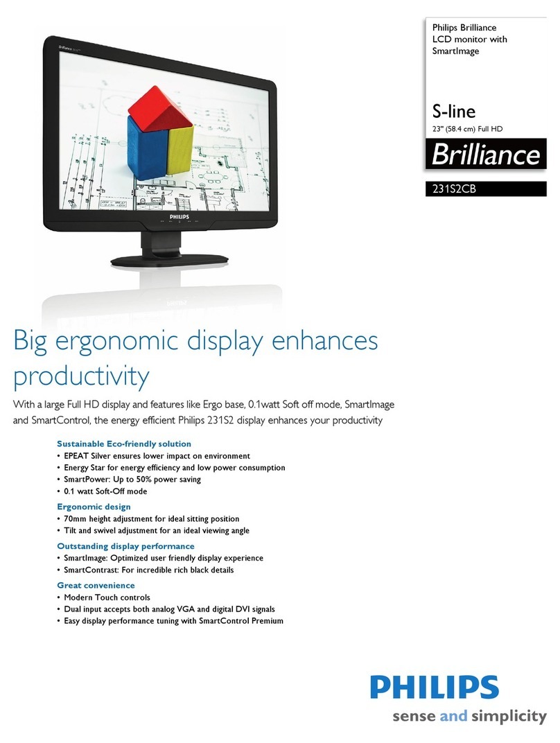 Philips Brilliance 231S2CB User manual
