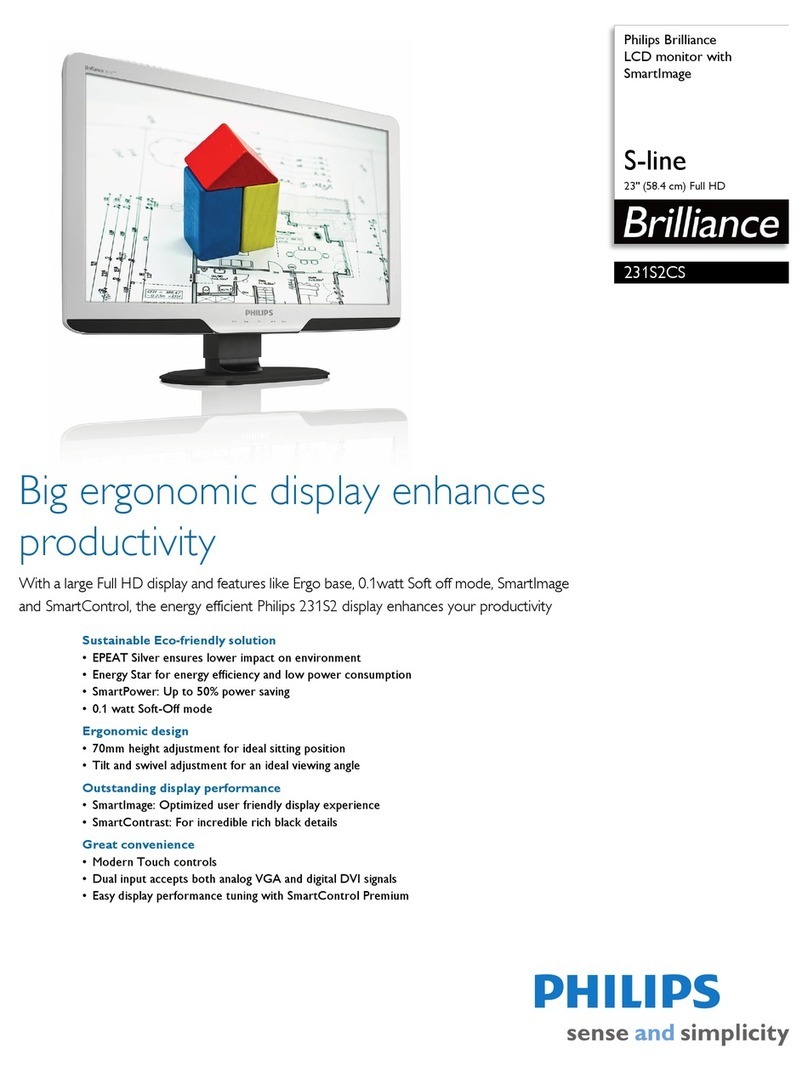 Philips Brilliance 231S2CS User manual