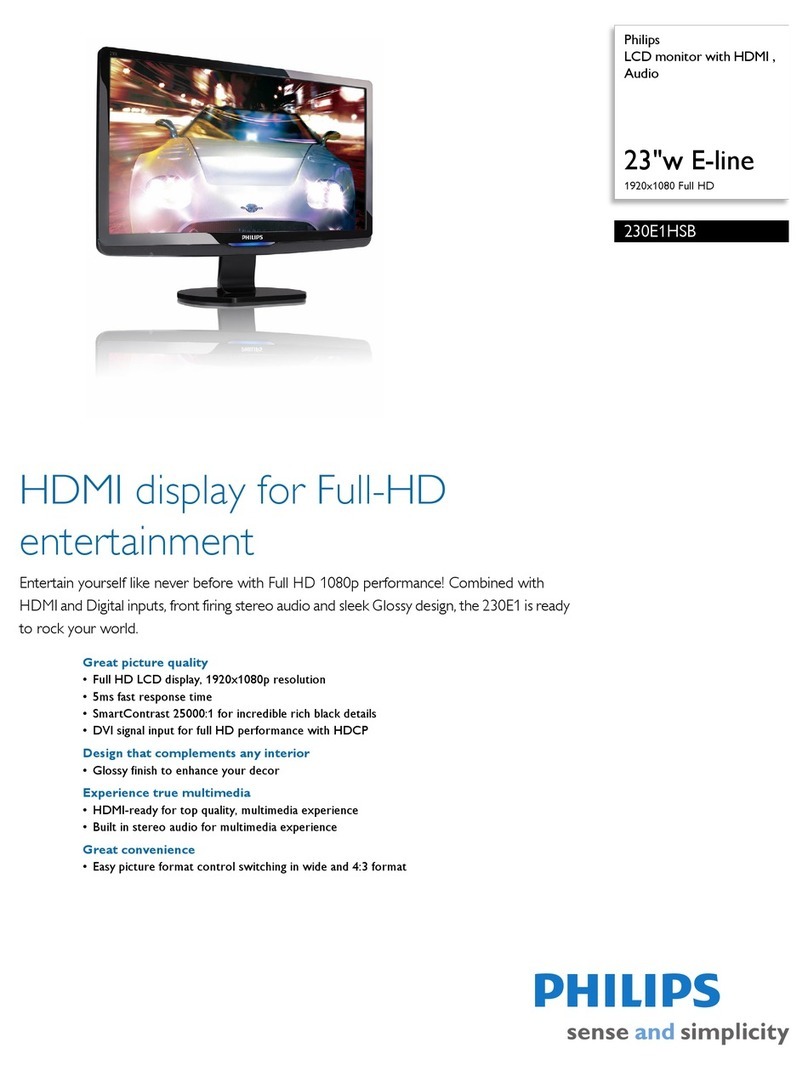 Philips 230E1HSB User manual