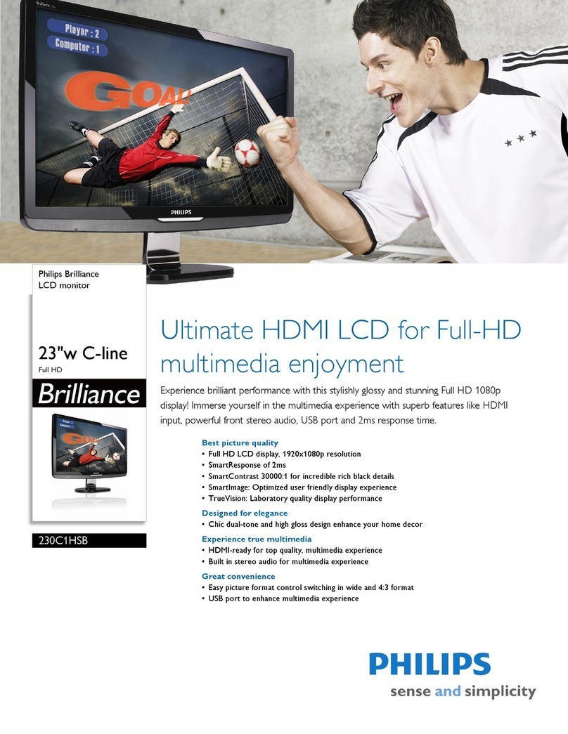 Philips Brilliance 230C1HSB User manual