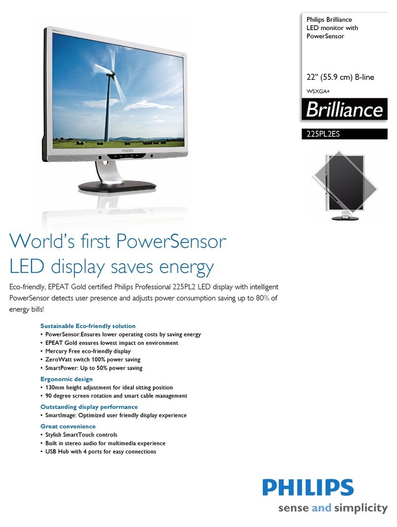 Philips Brilliance 225PL2ES User manual