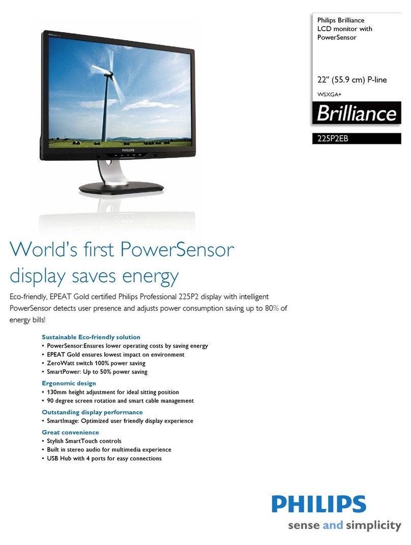 Philips Brilliance 225P2EB User manual
