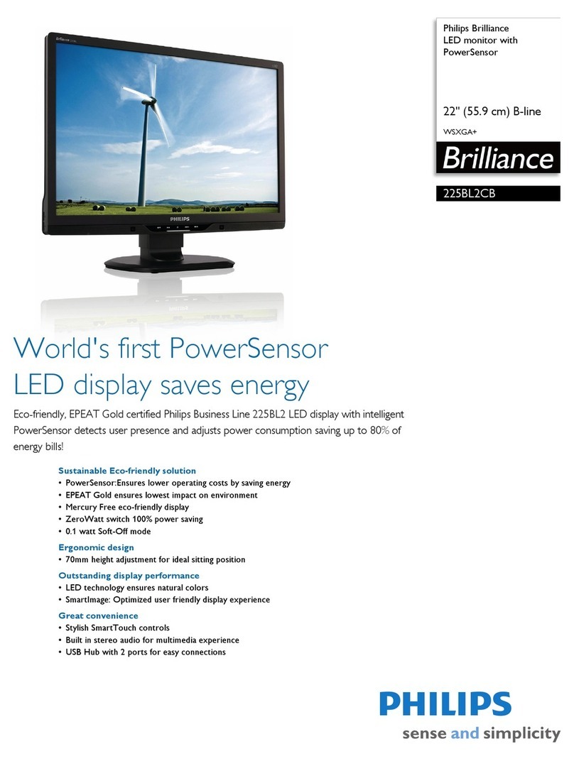 Philips Brilliance 225BL2CB User manual