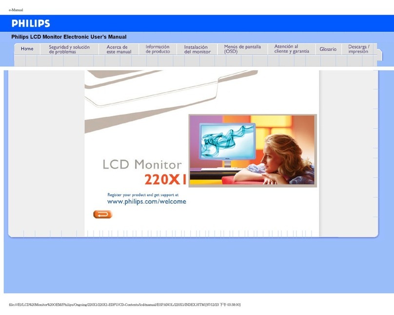 Philips Brilliance 220X1SW User manual