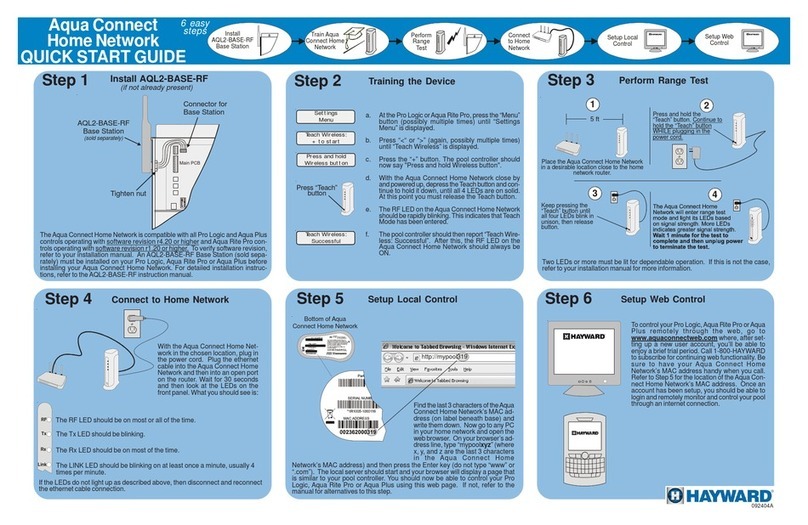 Hayward Aqua Connect quick start guide