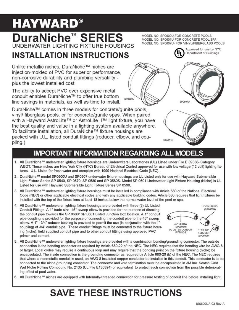 Hayward DuraNiche User manual