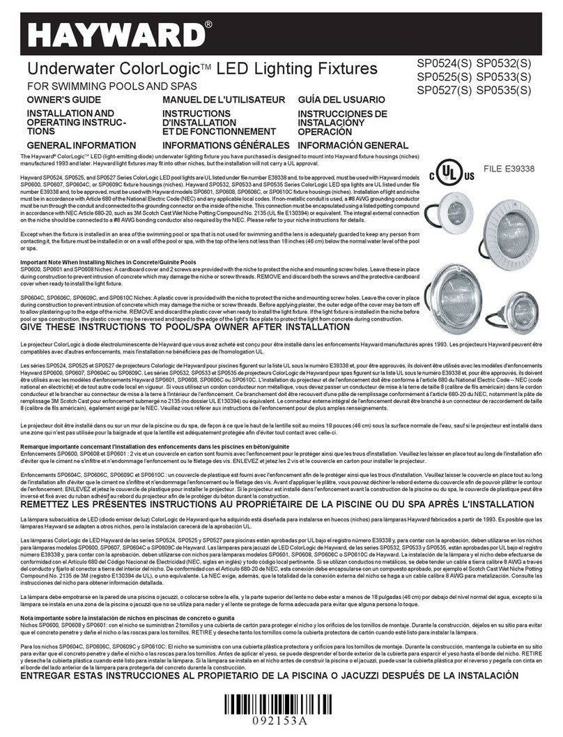 Hayward ColorLogic® 4.0 owner's guide