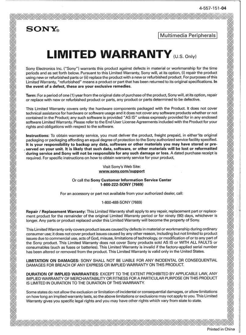 Sony DPP-F700 - Digital Photo Printer/frame Limited warranty