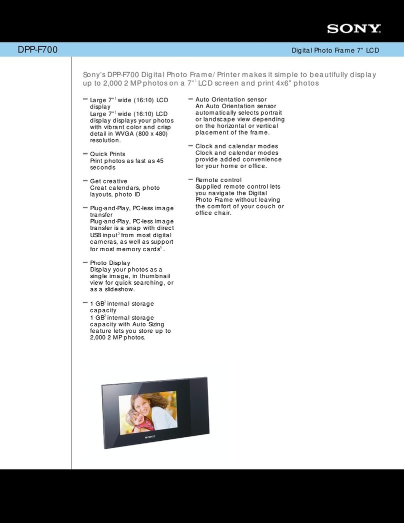 Sony DPP-F700 - Digital Photo Printer/frame User manual