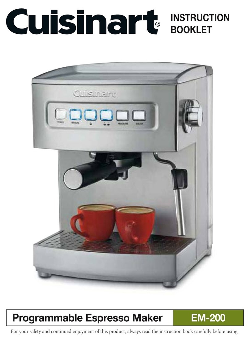 Cuisinart ACUIEM200K1 - EM-200 Programmable Espresso... User manual