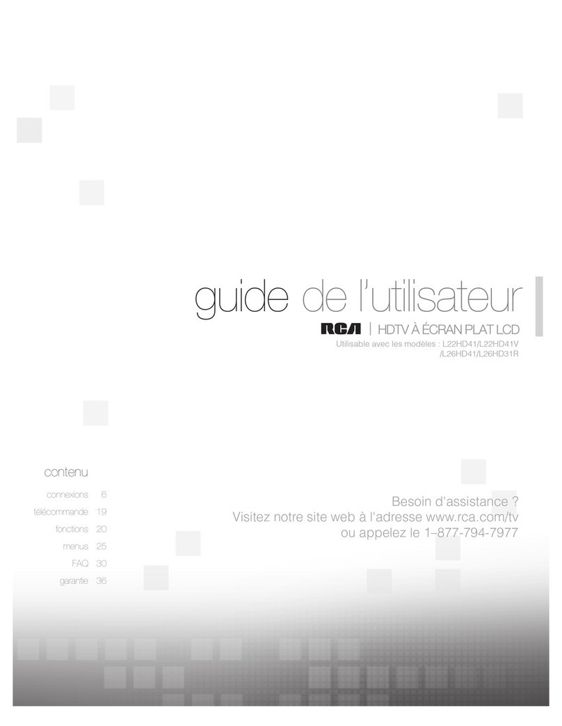RCA L22HD41 - 22" LCD TV Quick start guide