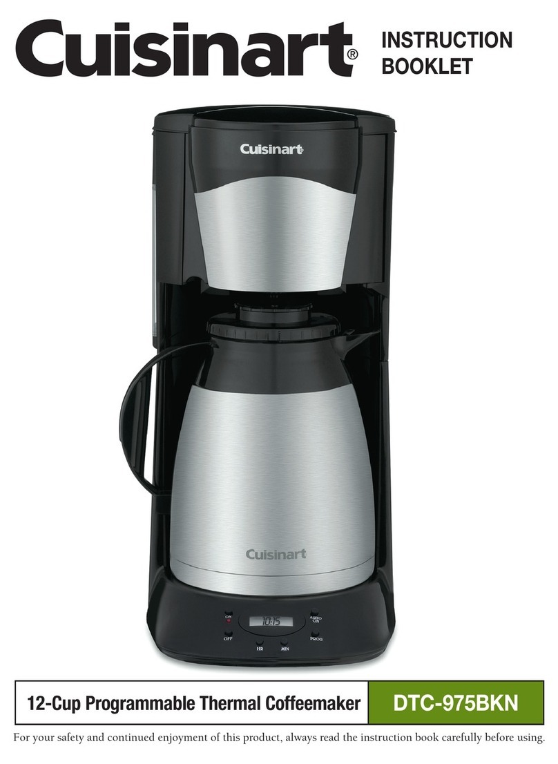 Cuisinart DTC-975BKN - Brew And Serve Coffeemaker User manual