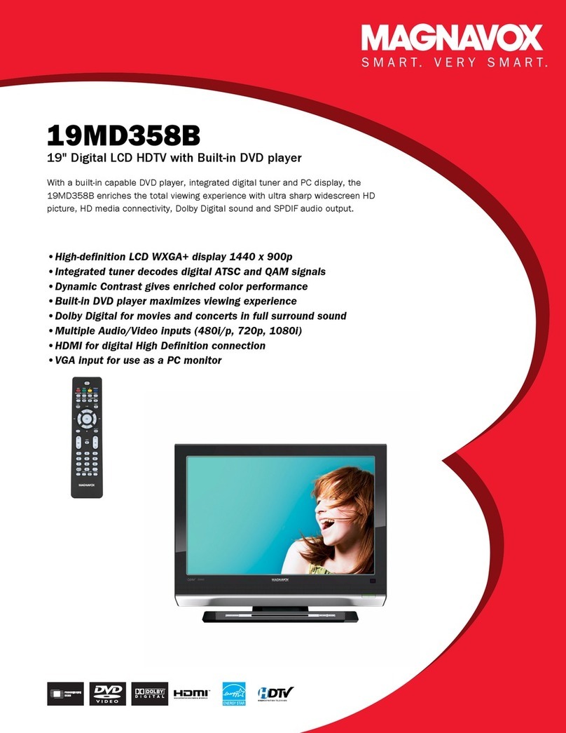 Magnavox 19MD358B - 19" LCD TV User manual