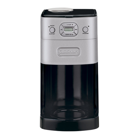 Cuisinart DGB-625BC - Grind & Brew Automatic Coffee... User manual