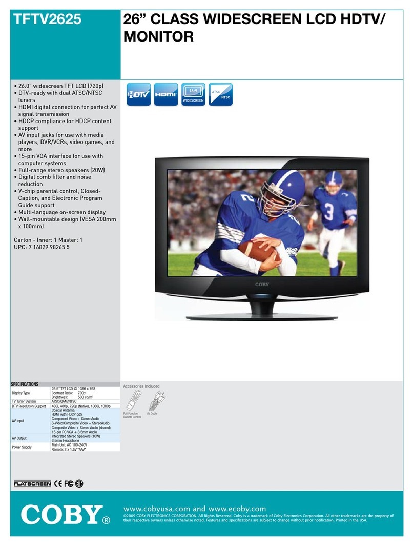 Coby TFTV2625 User manual