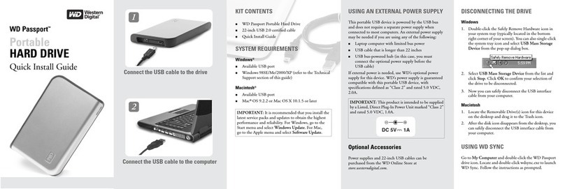 Western Digital WDXML400UE - Passport 40 GB External Hard... User manual Western Digital WDXML400UE - Passport 40 GB External Hard... User manual