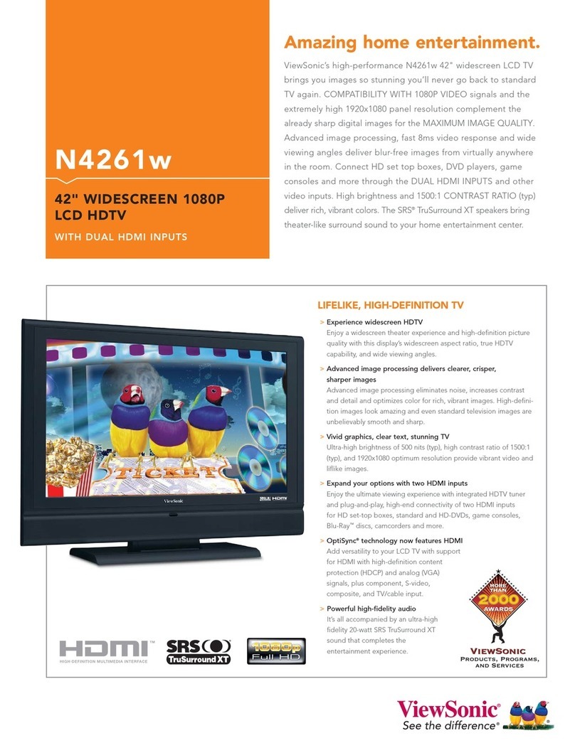 ViewSonic N4261W - 42" LCD TV User manual