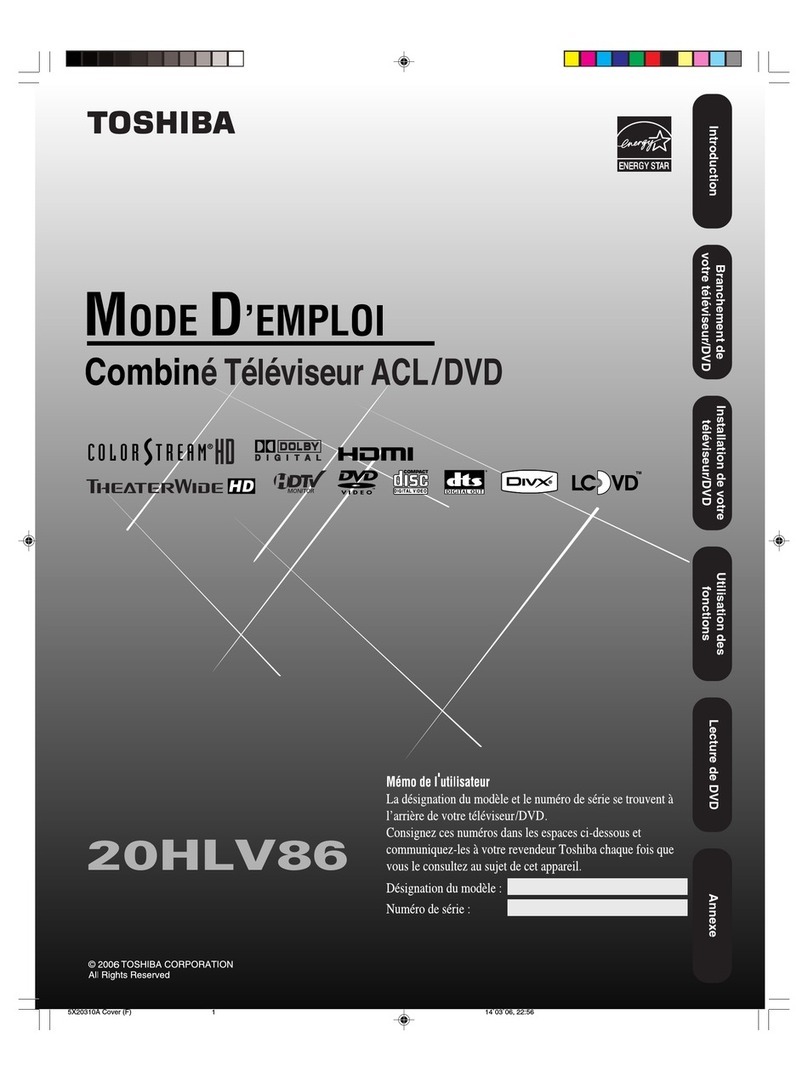 Toshiba 20HLV86 - 20" LCD TV Assembly instructions