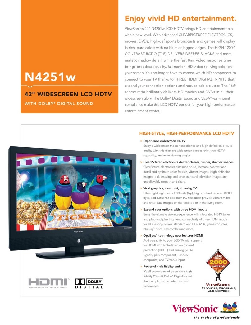 ViewSonic N4251W - 42" LCD TV User manual