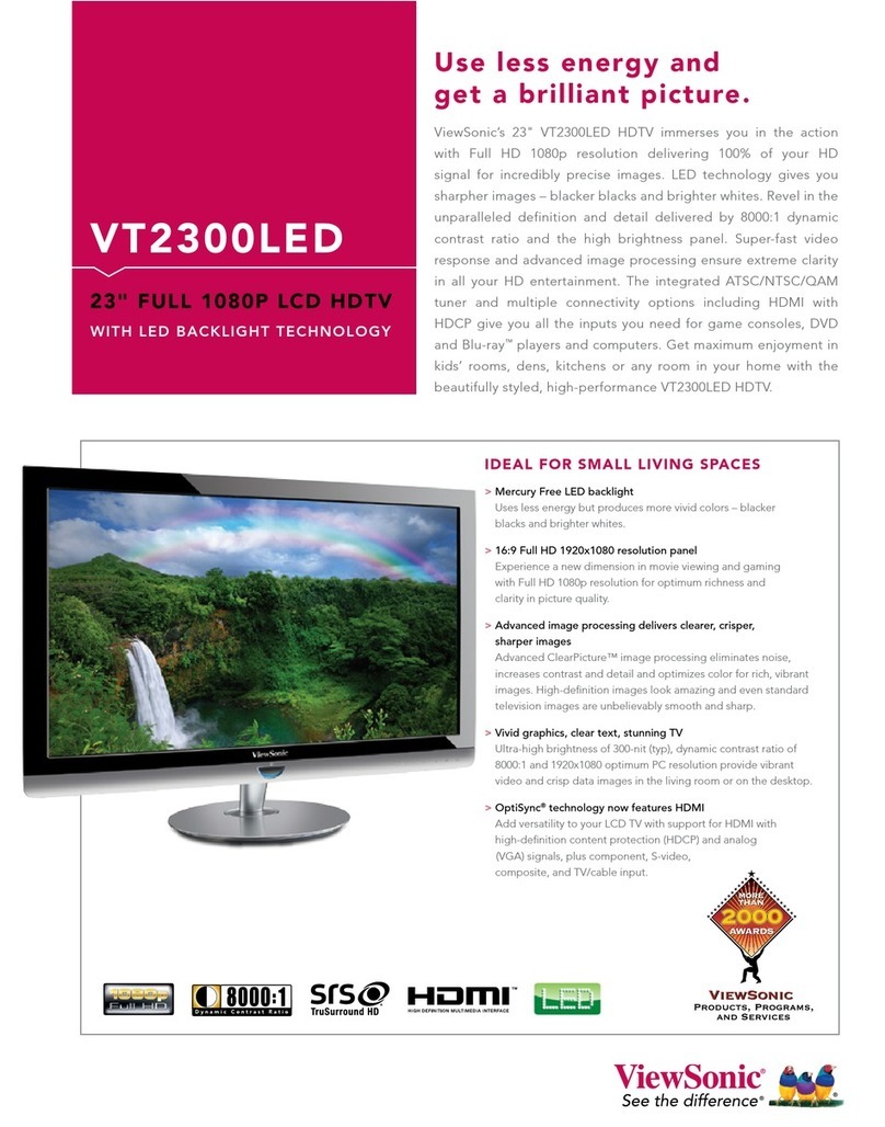 ViewSonic VT2300LED User manual