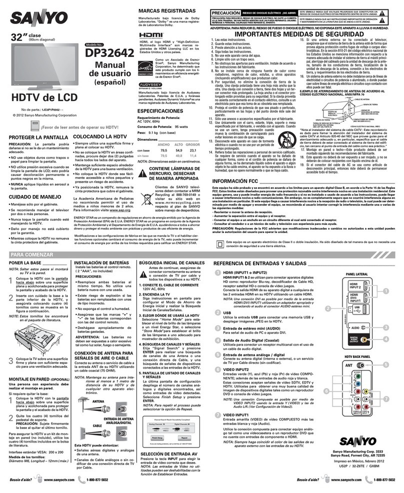 Sanyo DP32642 User guide Sanyo DP32642 User guide