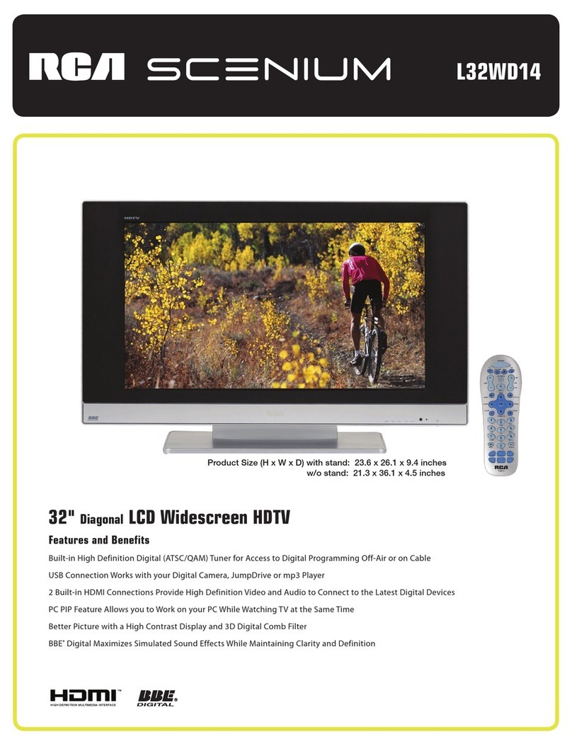 RCA SCENIUM L32WD14 Specifications
