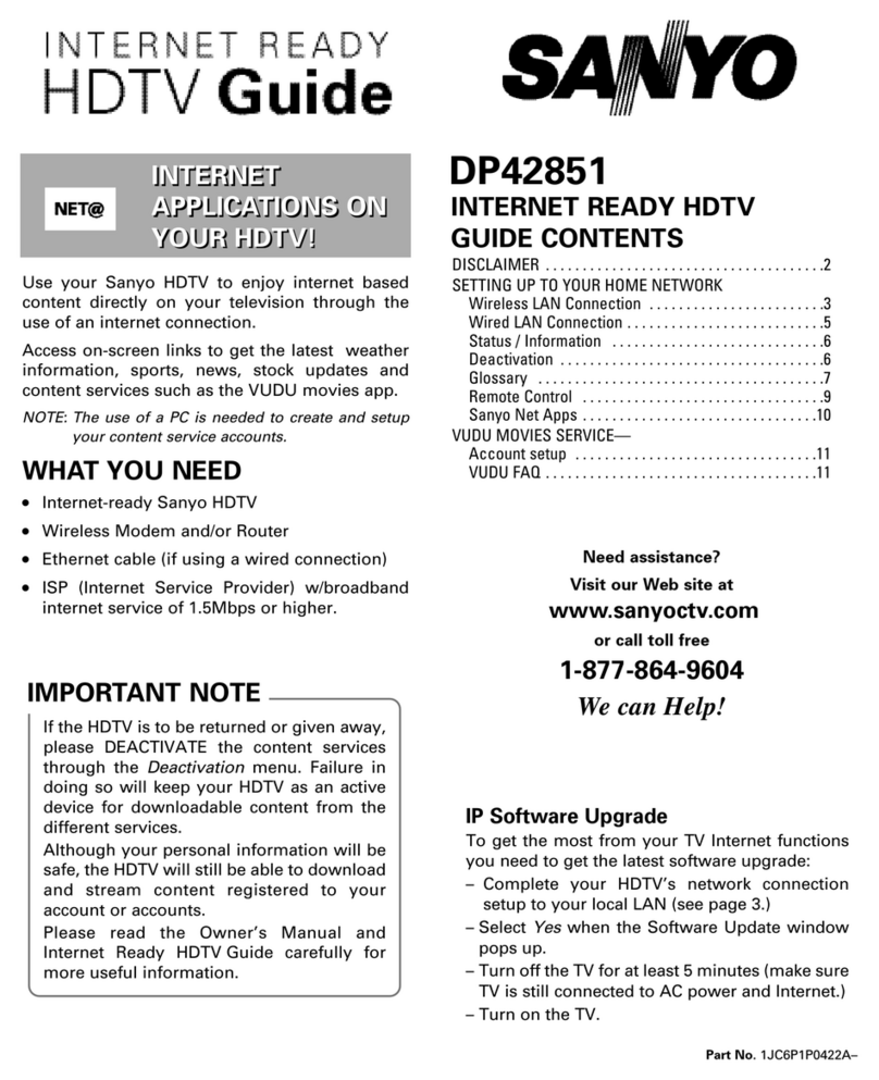 Sanyo DP42851 User manual