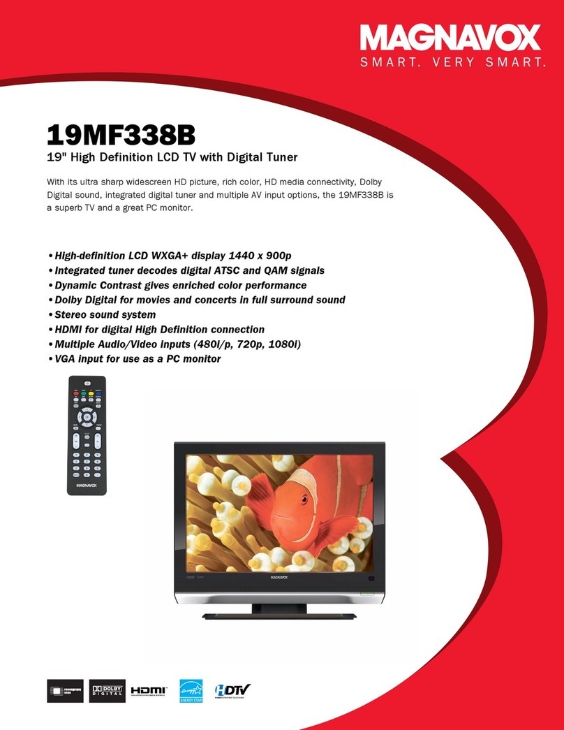 Magnavox 19MF338B - 19" LCD TV User manual