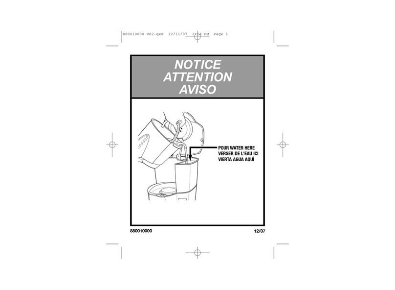 Hamilton Beach 47374 - 10 Cup Digital Brew Station Notice Hamilton Beach 47374 - 10 Cup Digital Brew Station Notice