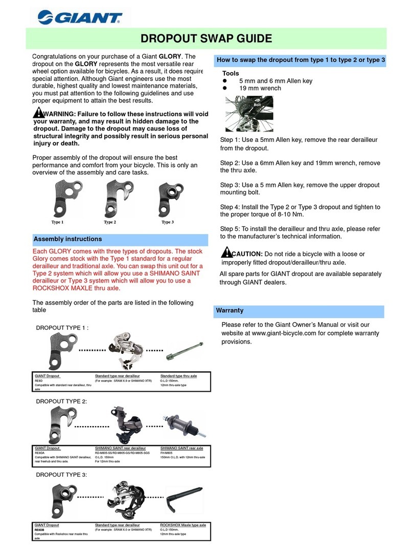 Giant GLORY - SERVICE  V2.0 Guide