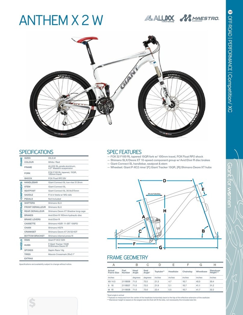 Giant ANTHEM X 2 W User manual
