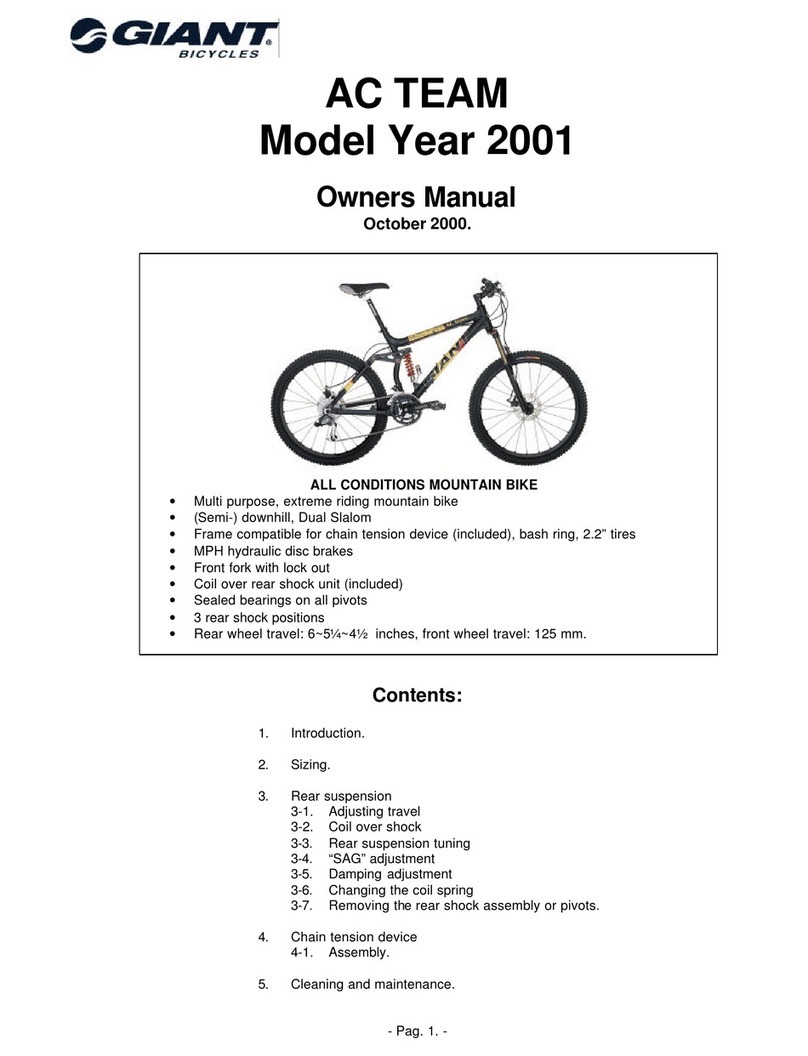 Giant AC BIKES-2001 User manual