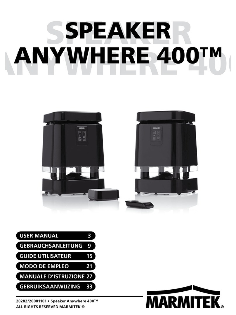 Marmitek SPEAKER ANYWHERE 400 user manual