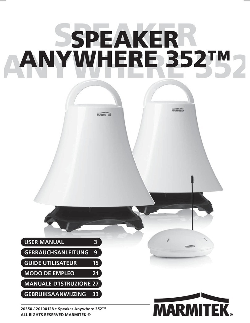 Marmitek SPEAKER ANYWHERE 352 user manual