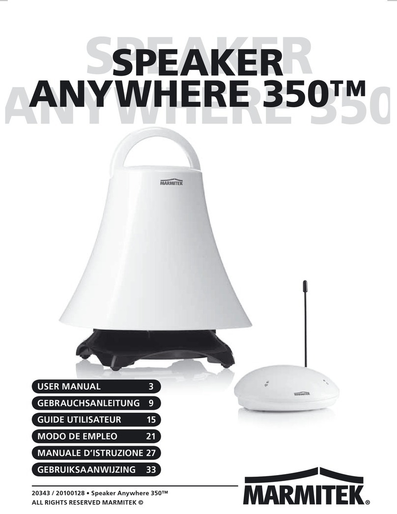 Marmitek SPEAKER ANYWHERE 350 user manual